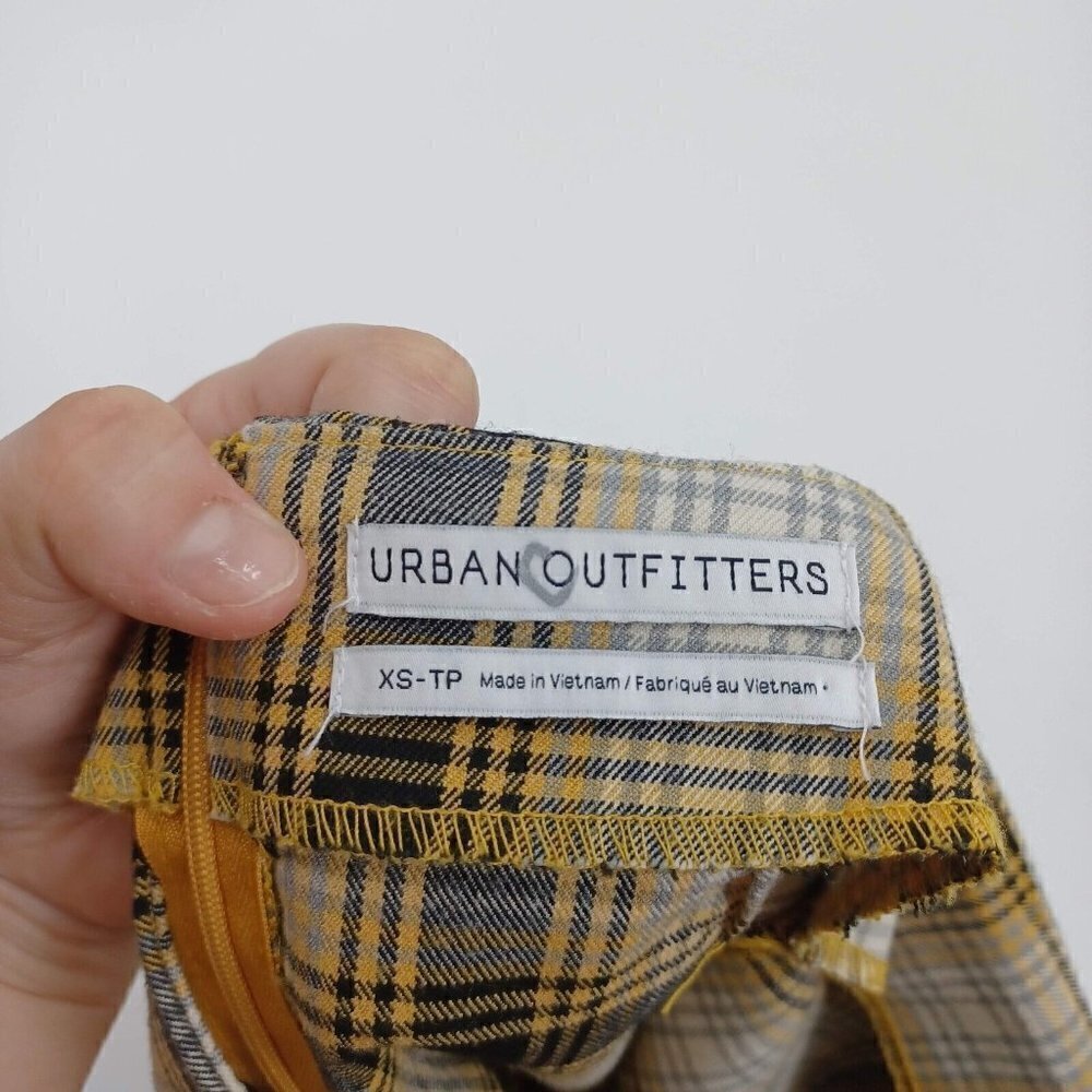Urban Outfitters Yellow Plaid Mini Skirt Women's XS Preppy Academia Clueless Y2K - Picture 6 of 11